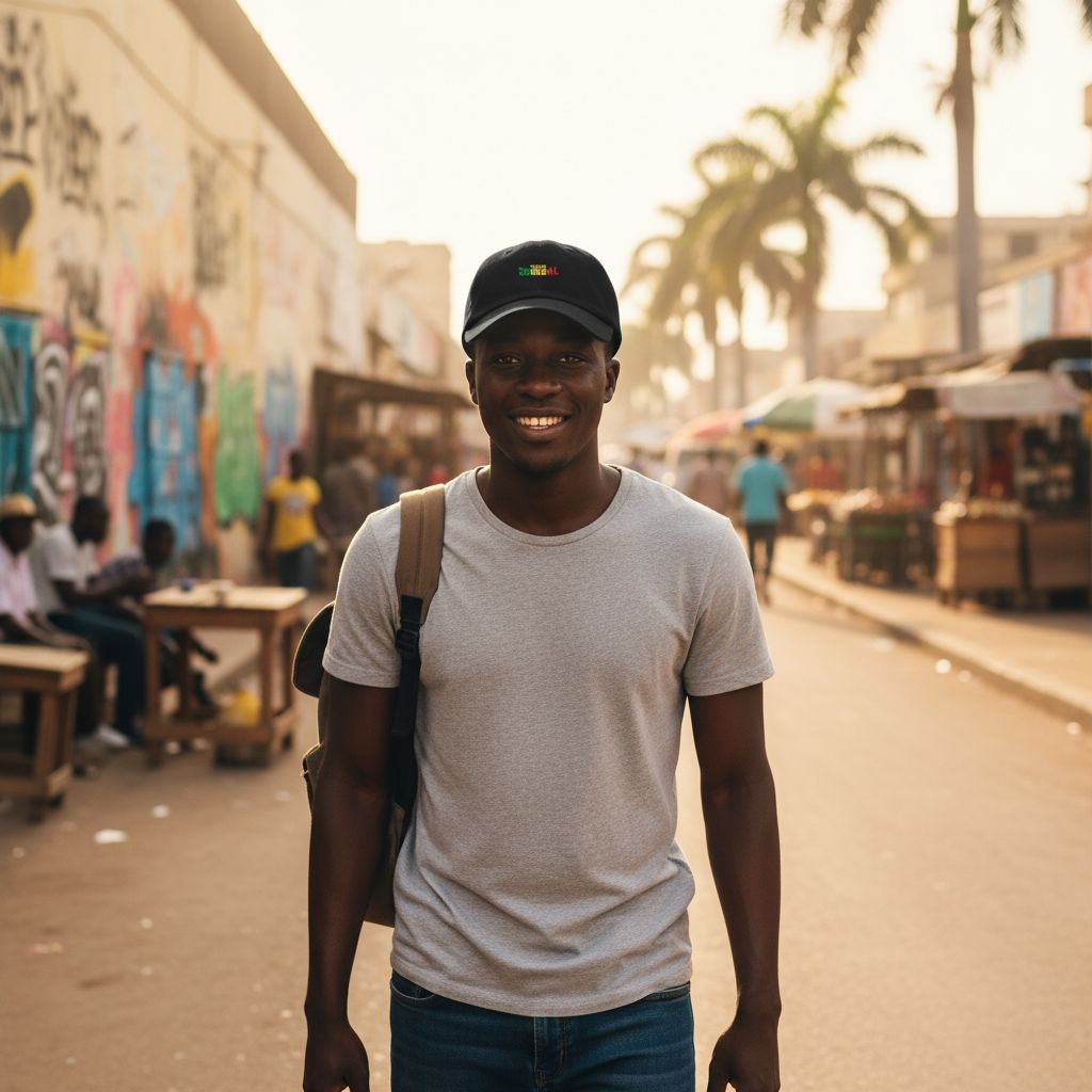 Casquette team Sénégal en coton ajustable