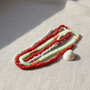 Chaine de ventre femme perles colorées, bijou bohème chic artisanal