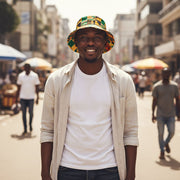 Chapeau Bob homme tissu africain wax coloré