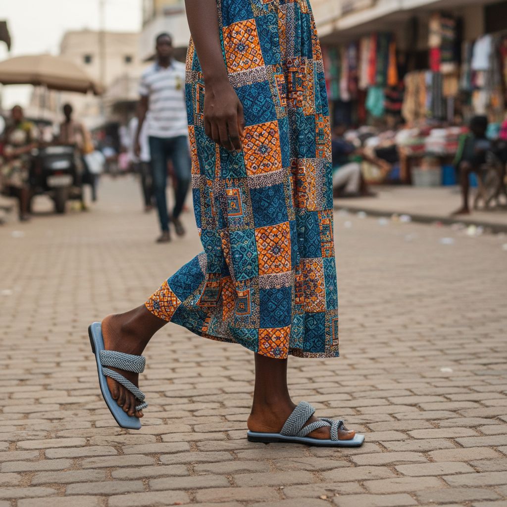 Chaussures artisanale africaine femme, sandales tressées bohème chic