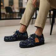 Chaussures homme style WANNABE en bleu fait main