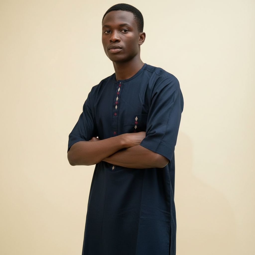 Chemise coton noire homme brodée rouge bordeaux élégante et originale