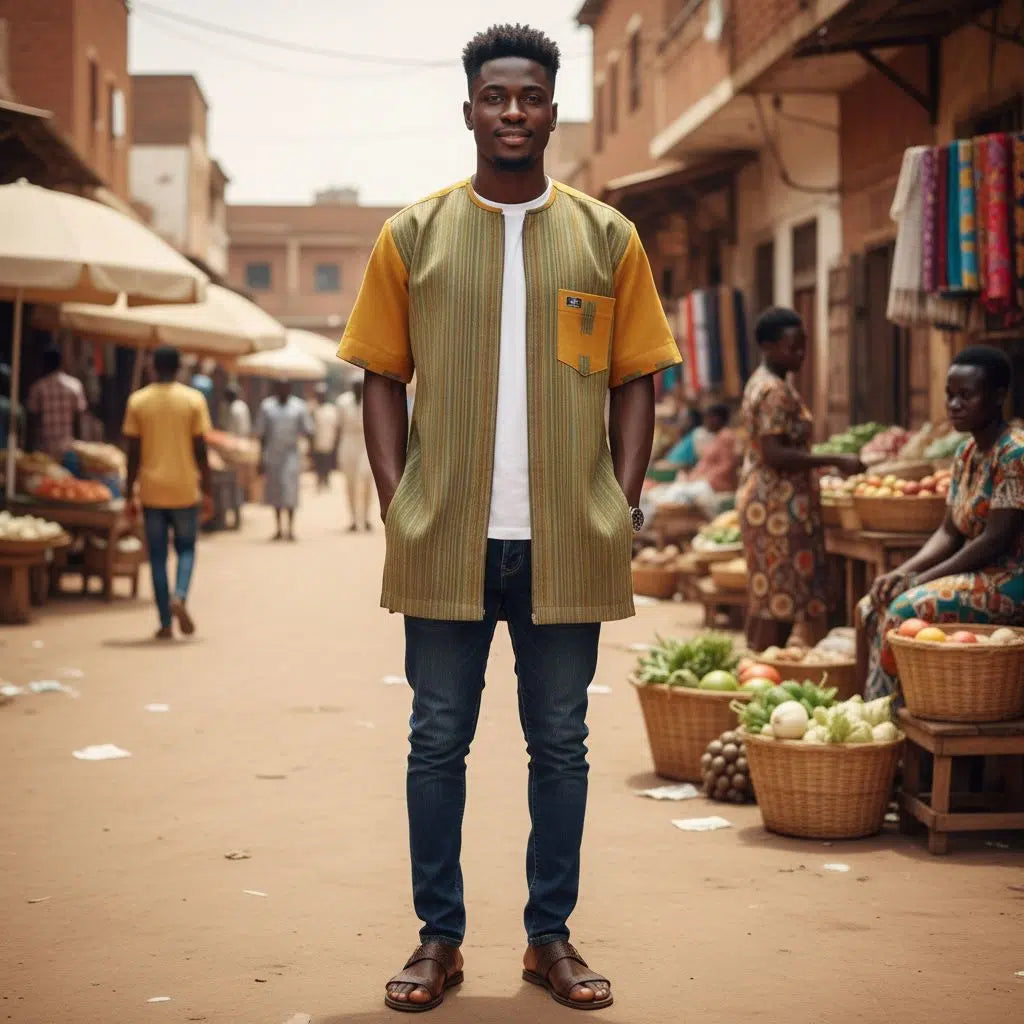 Chemise faso dafani coton colorée homme