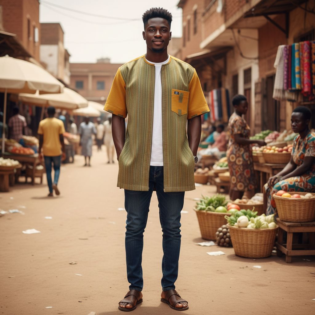 Chemise faso dafani coton colorée homme