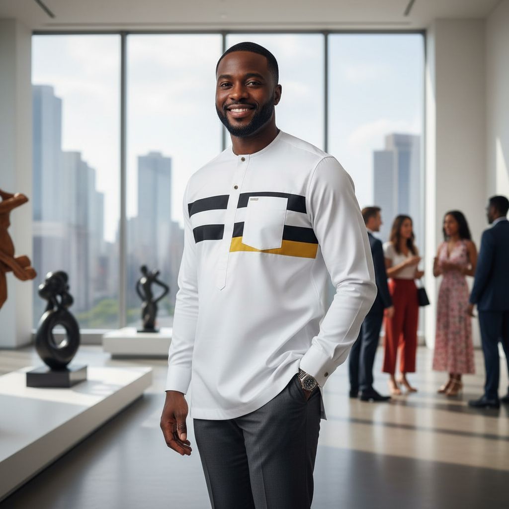 Chemise homme blanche moderne en coton