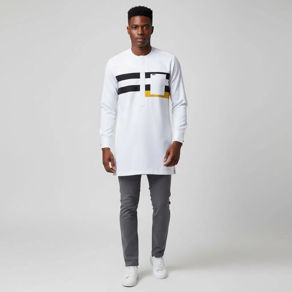 Chemise homme blanche moderne en coton