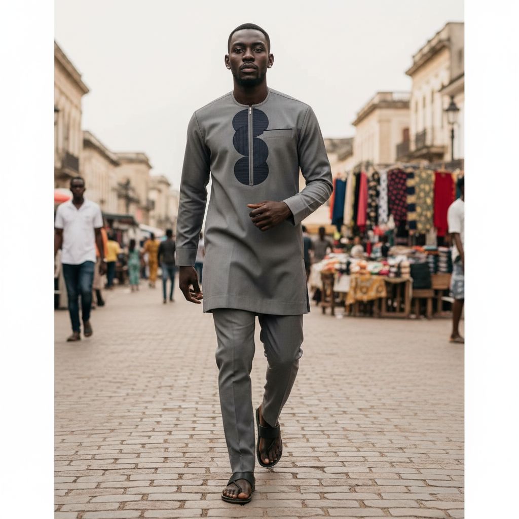 Chemise homme grise élégante et moderne – Ensemble habillé chic confortable
