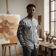 Chemise homme pagne danfani moderne – Koko-Dunda, coton, tailles L et XL