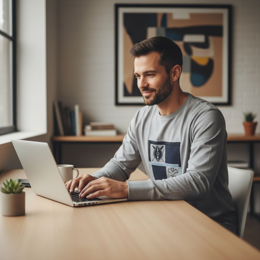 Chemise Grise Lin et Coton Patchwork - Élégance Ethnique Chic