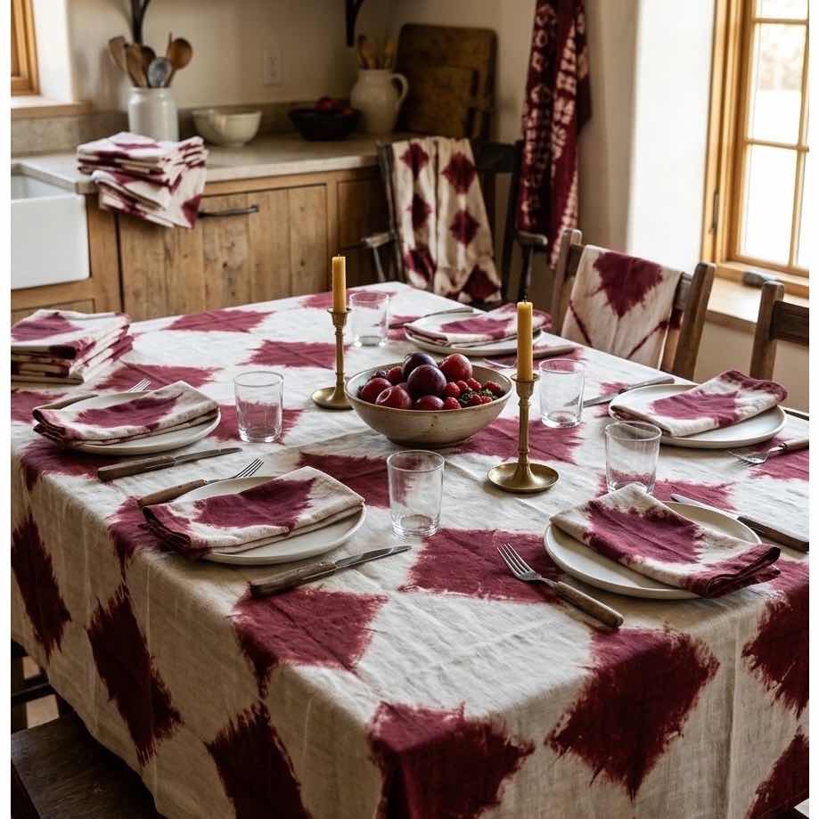 Des nappe a table et des draps