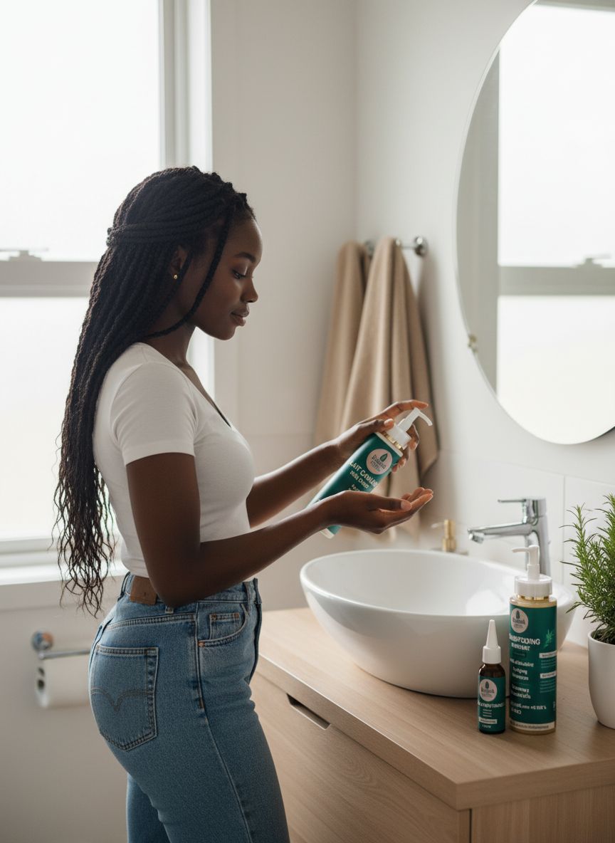 Coffret soins cheveux naturels 3-en-1 : huile, shampoing romarin, lait hydratant