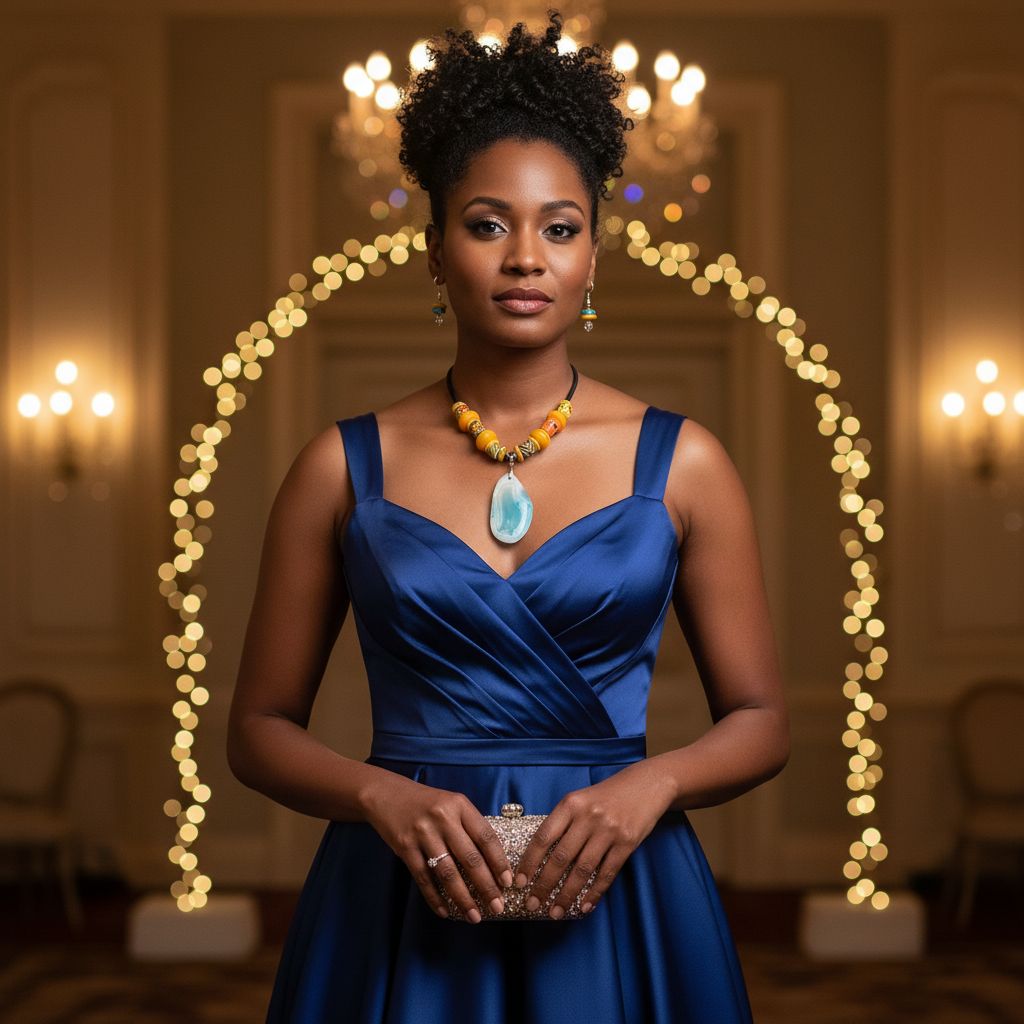 Collier et boucles d'oreilles en perles de verre et agate