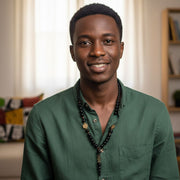 Collier perles noires élégant homme, bijou chic doré et obsidienne noir