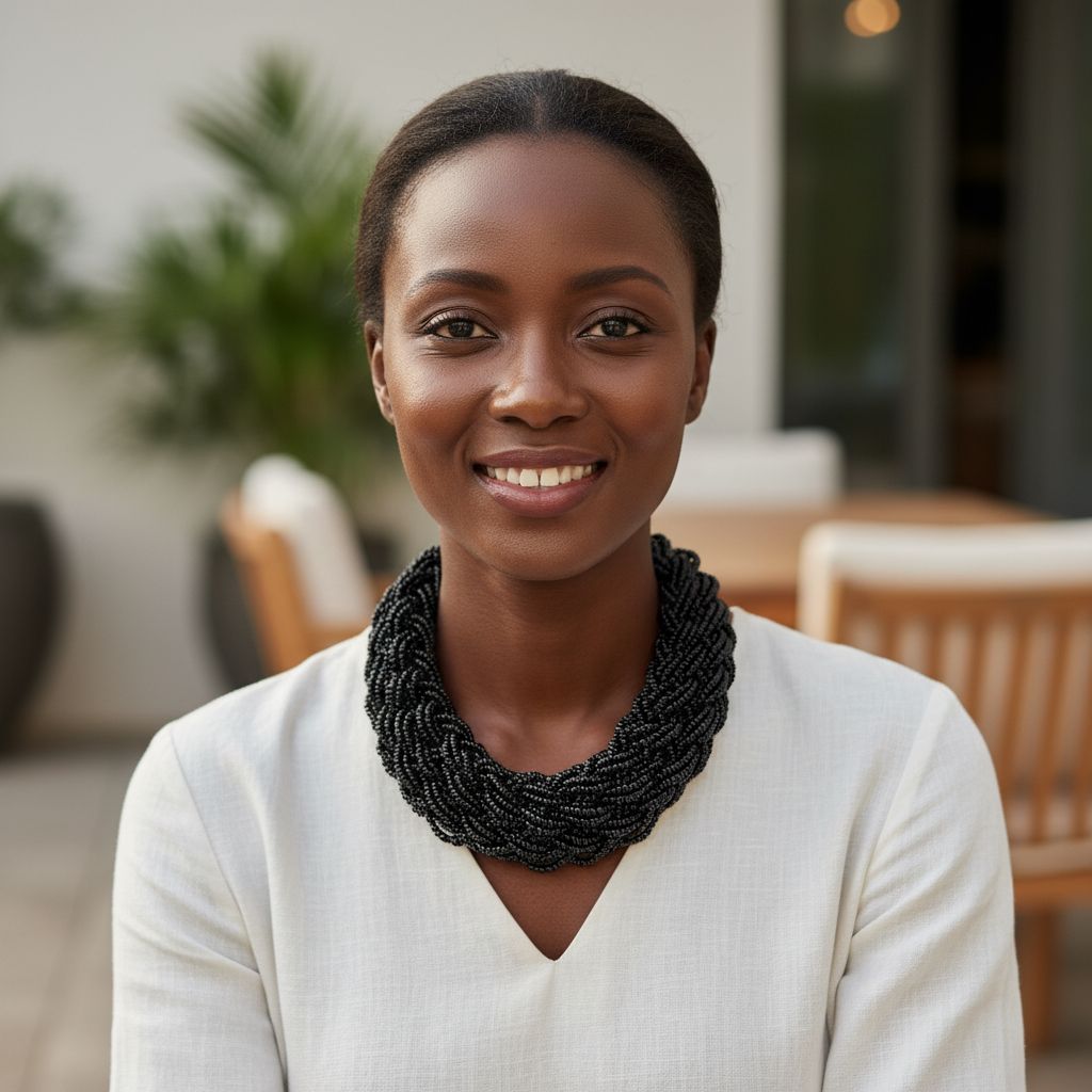 Collier perles noires ethnique femme