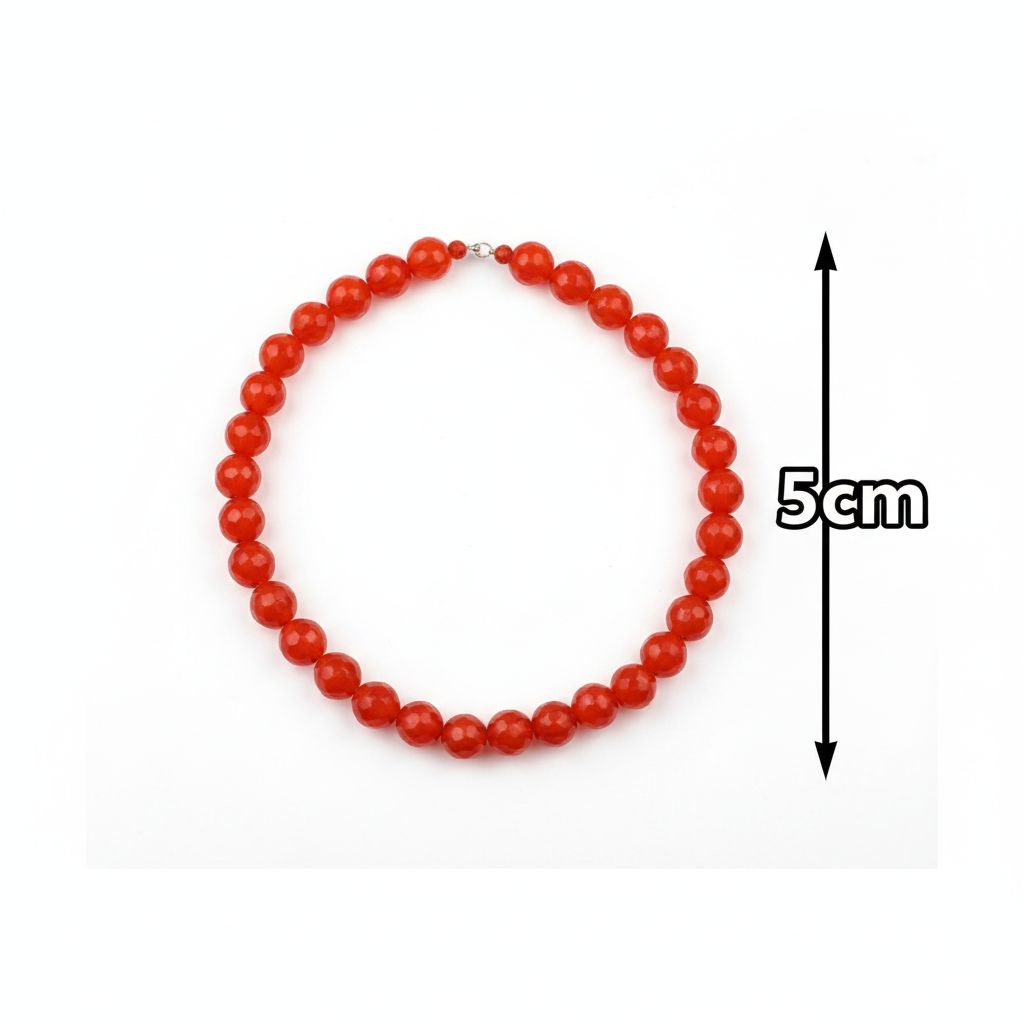 Collier perles rouges élégant femme
