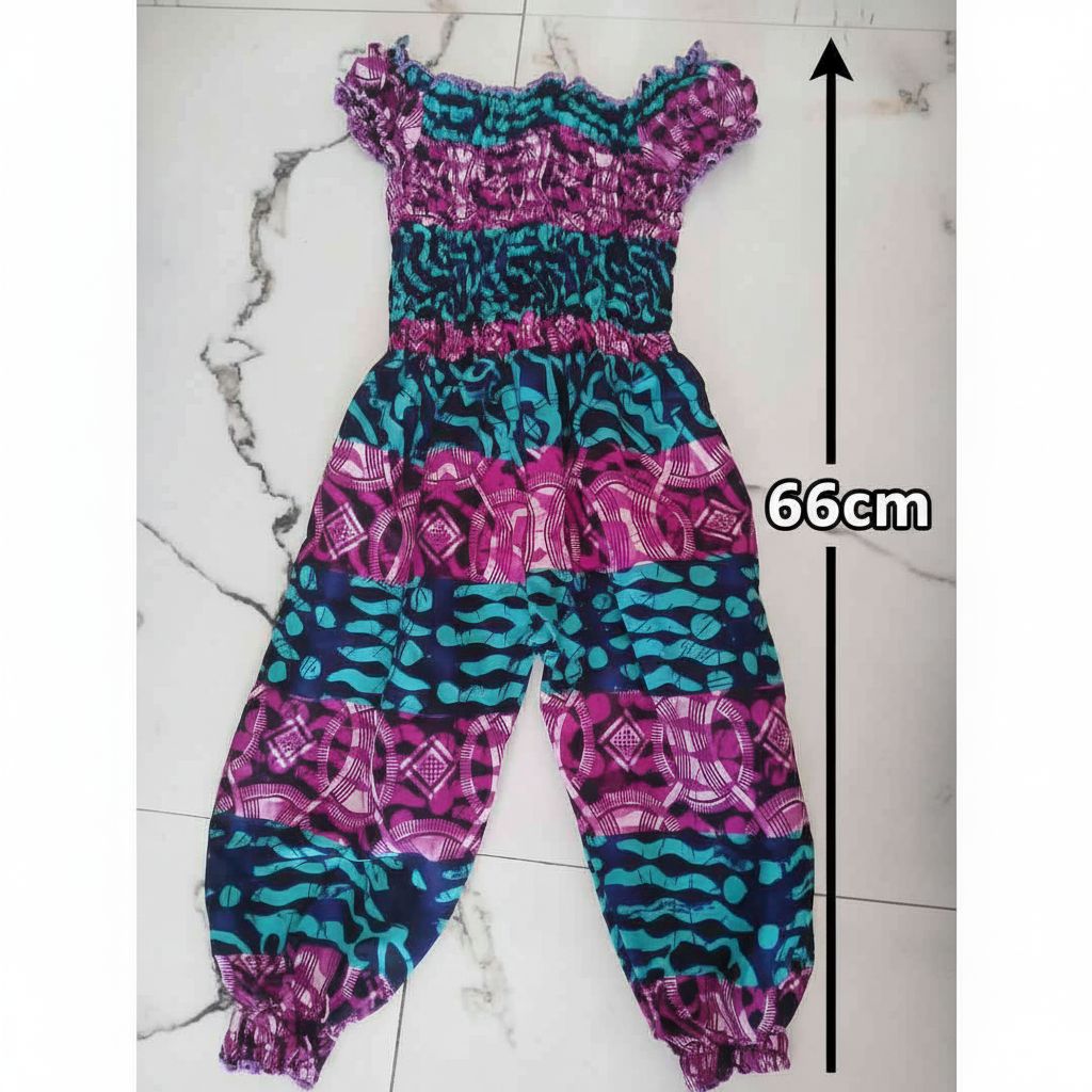 Combinaison enfant wax 4 ans colorée en coton élastiqué