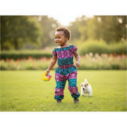 Combinaison enfant wax 4 ans colorée en coton élastiqué