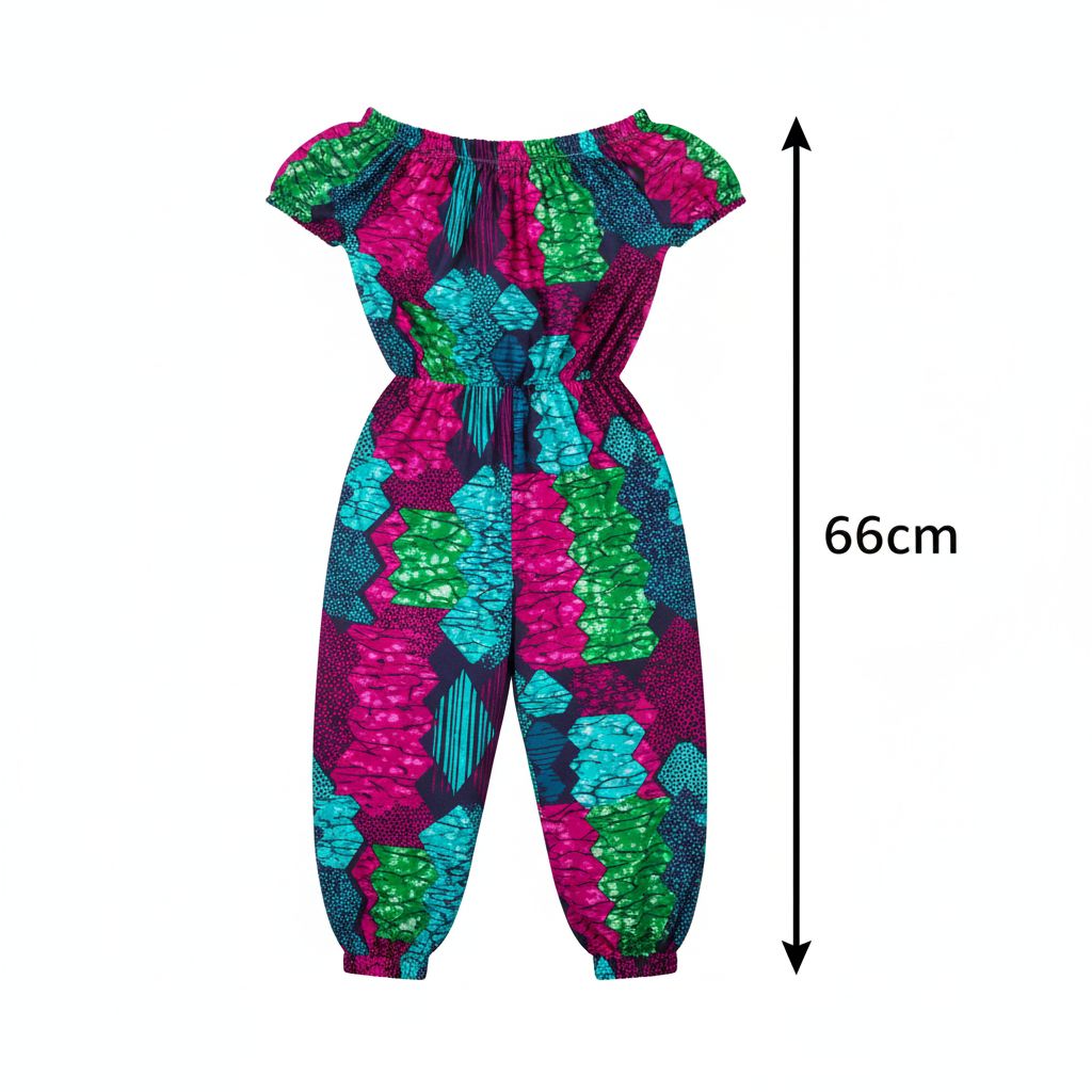Combinaison enfant wax 4 ans colorée en coton élastiqué