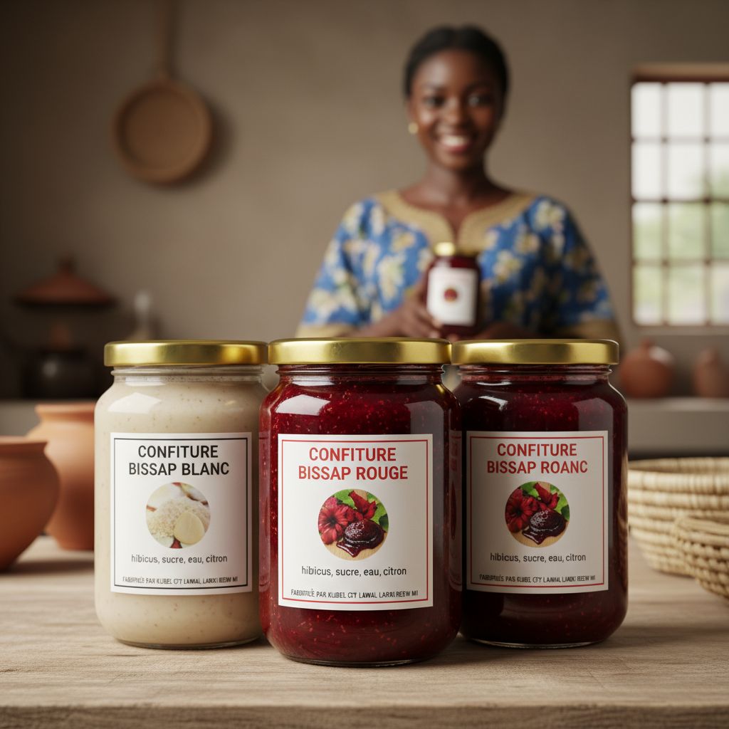 Confiture de bissap rouge artisanale 500g – Hibiscus naturel sans additifs