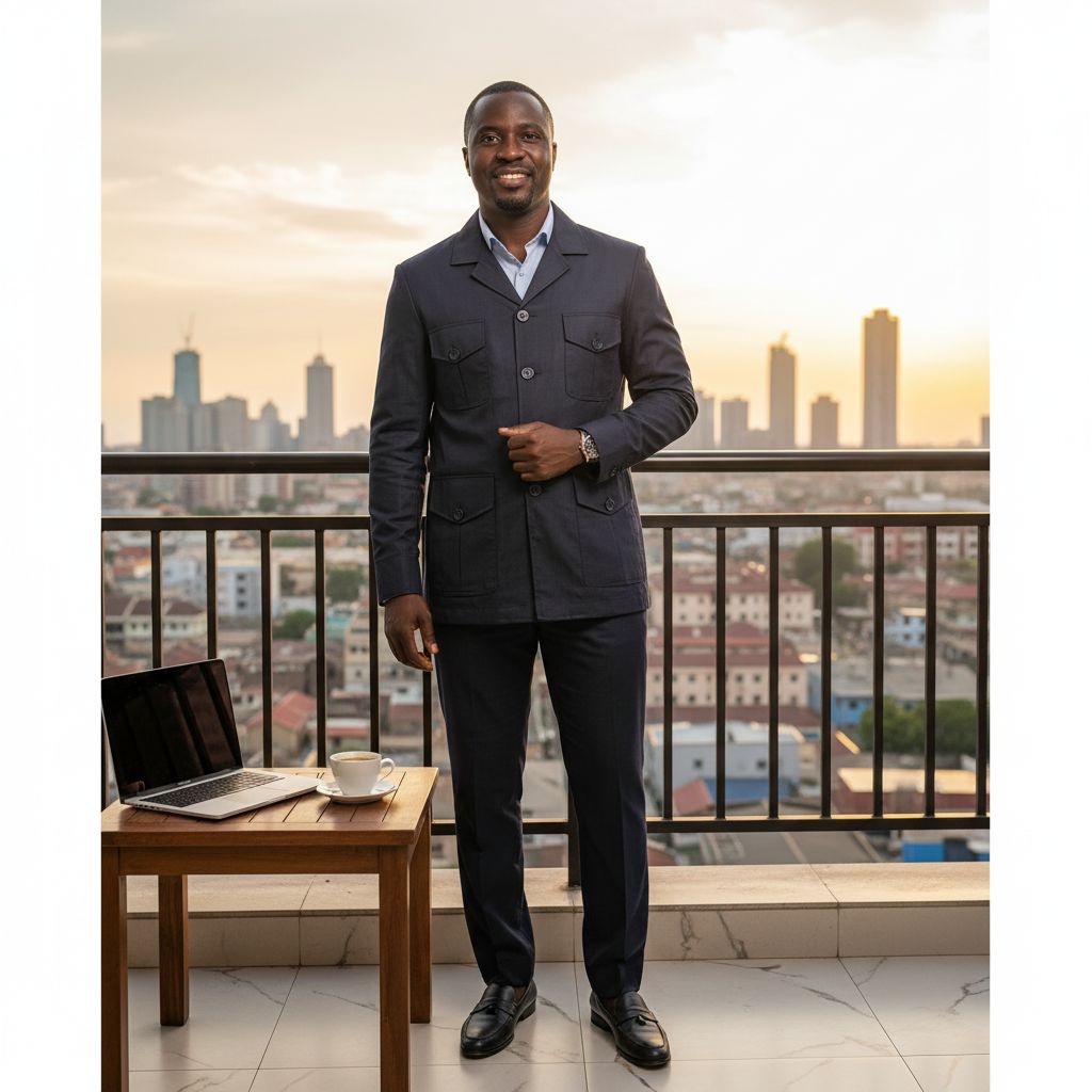 Costume africain homme élégant bleu marine – Ensemble veste pantalon slim fit (fr copy)