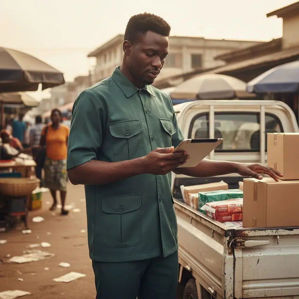 Costume Professionnel Africain Vert en Coton-Polyester - Élégance et Praticité