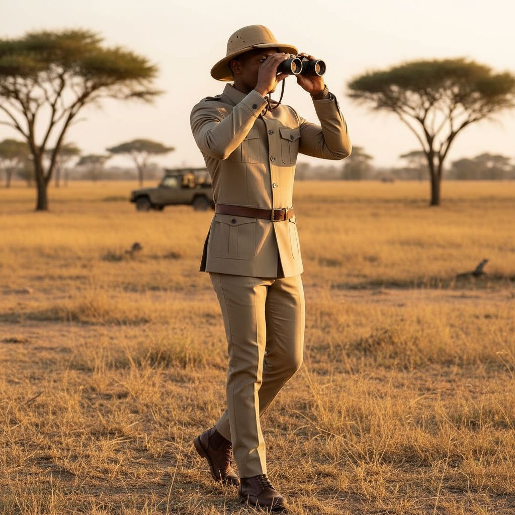 Costume safari homme chic, veste saharienne coton, élégant urbain et pratique