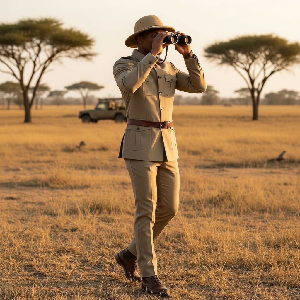 Costume safari homme chic, veste saharienne coton, élégant urbain et pratique