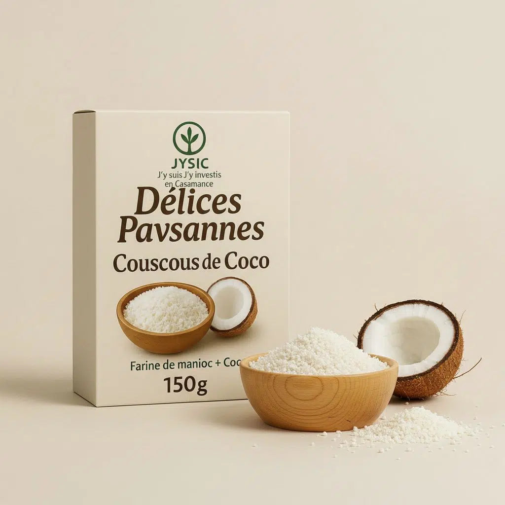 Couscous de coco sans gluten – Farine de manioc bio, céréale exotique artisanale