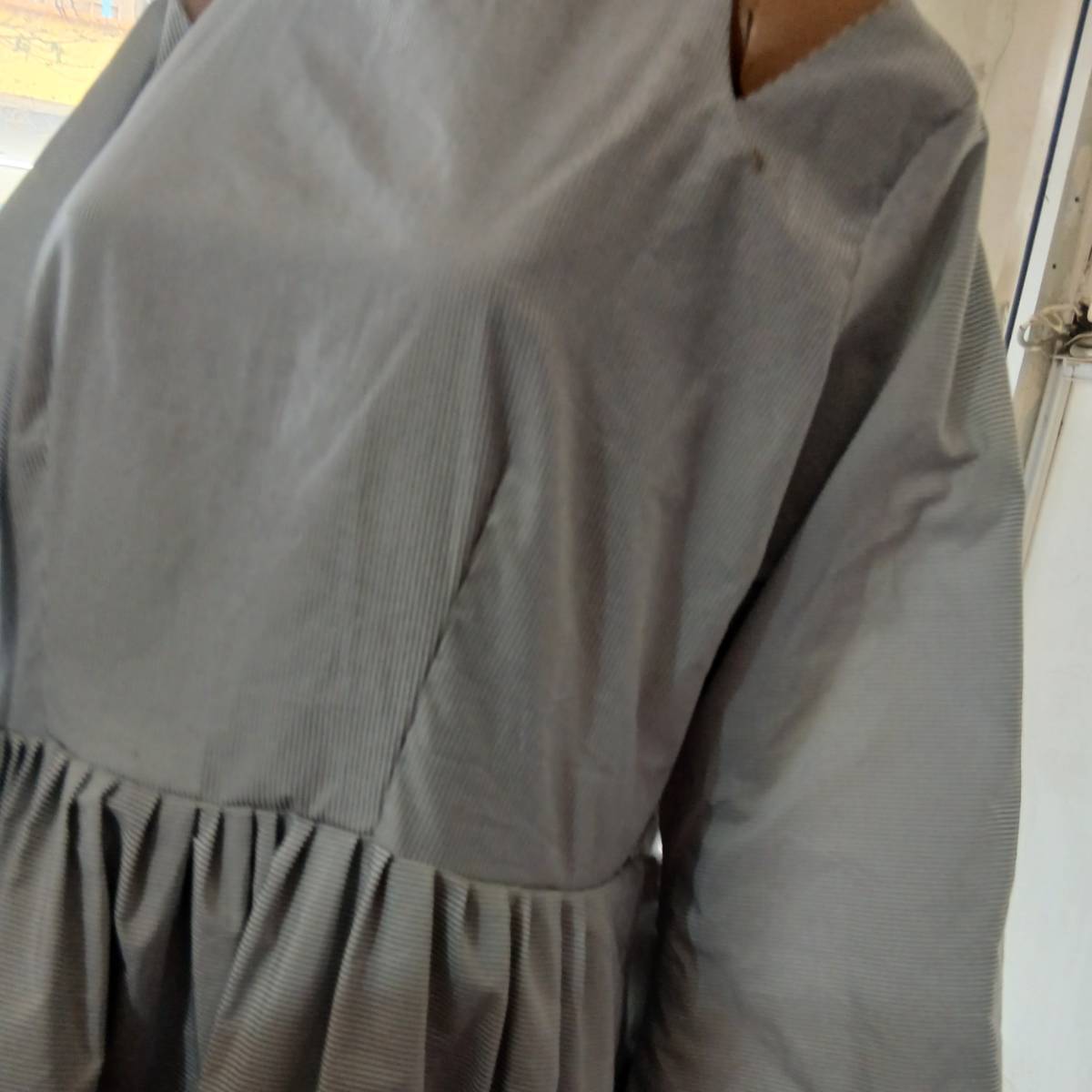 Robe Maxi Femme Gris en Coton - Élégance Effortless