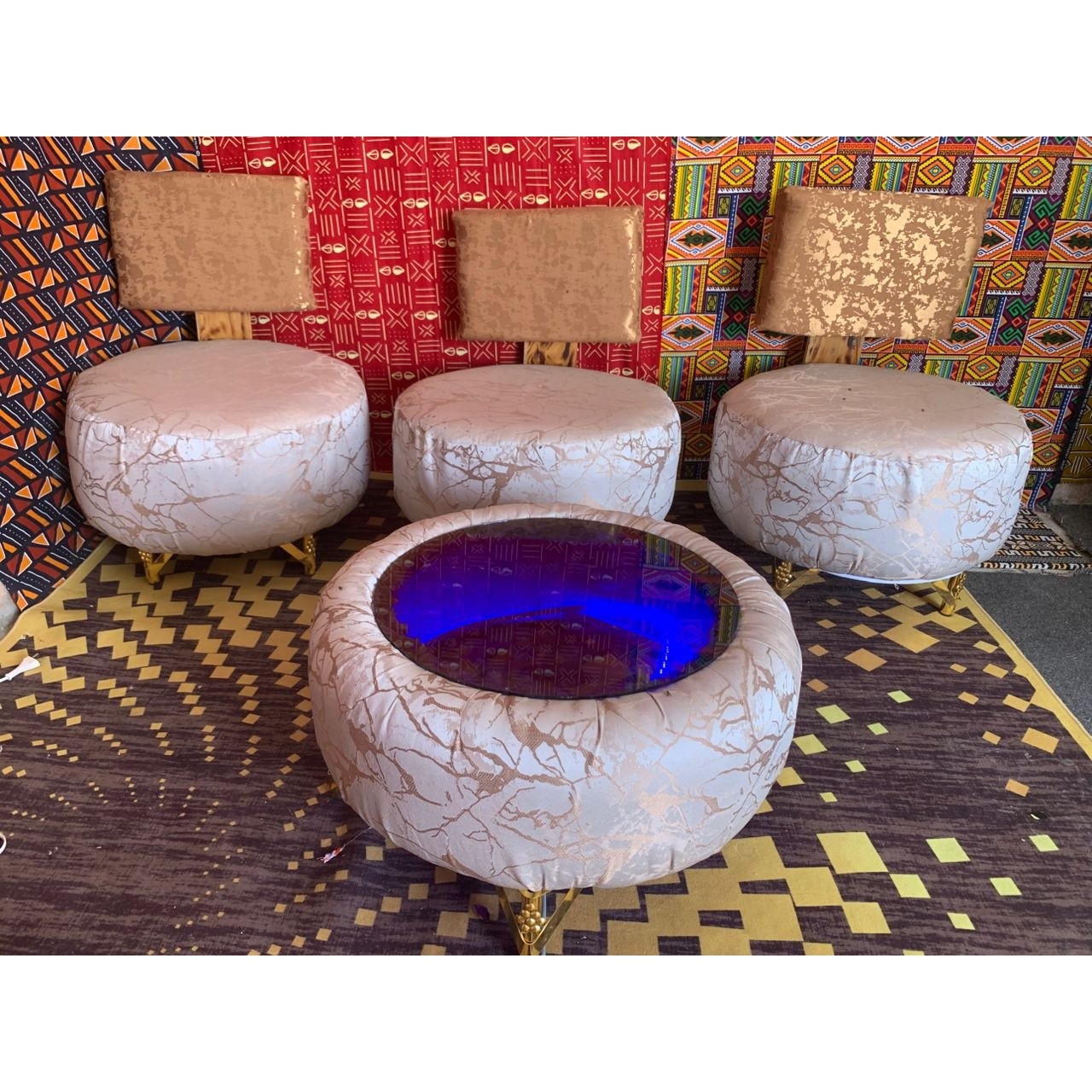 Banquette Pneus Recyclés Art Déco - Confort et Élégance