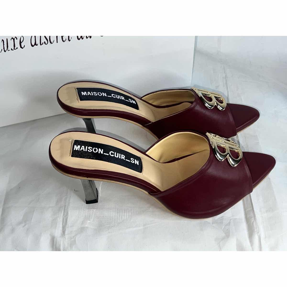 Chaussures en cuir femme Maison Cuir SN mules à talon élégantes et chic