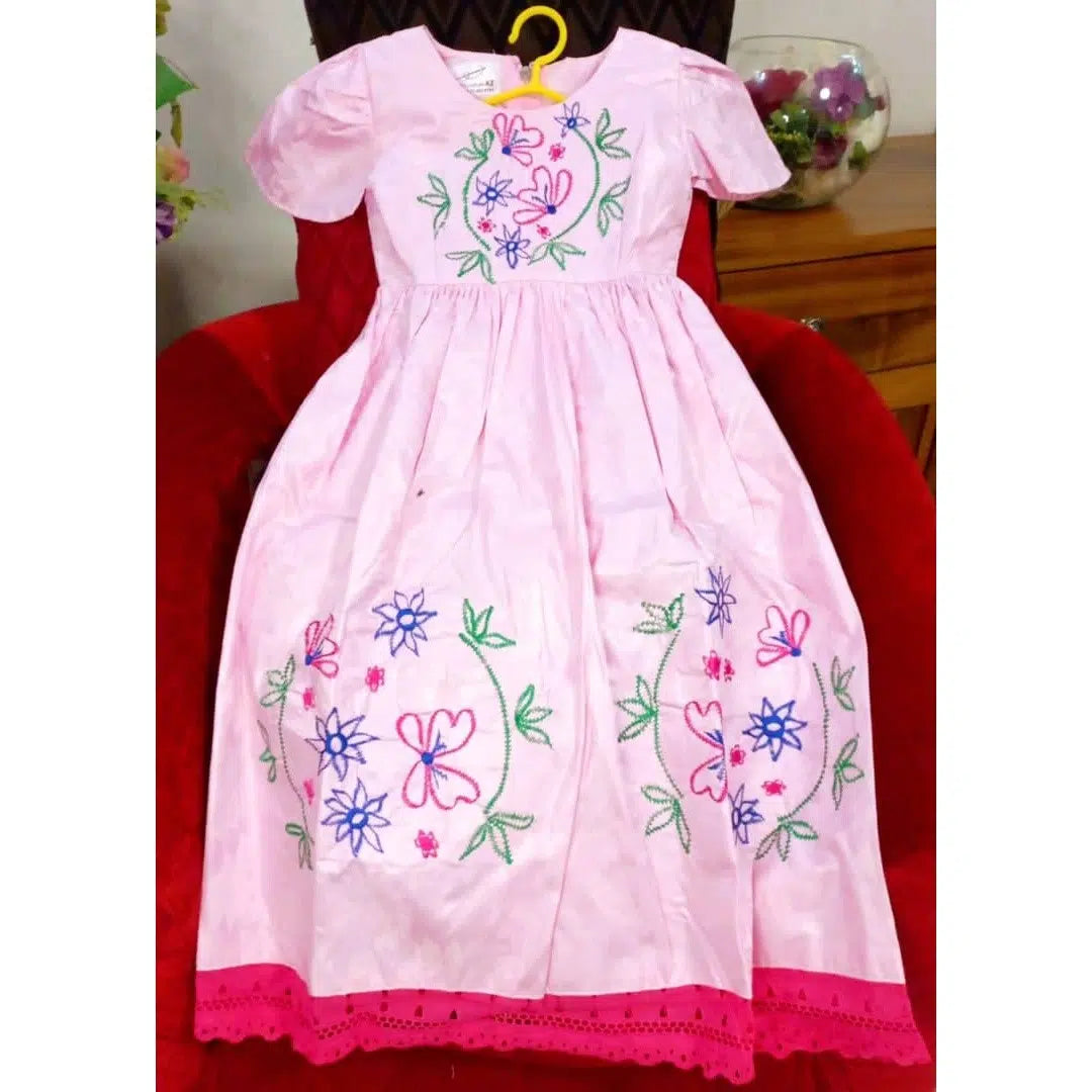 Robe cérémonie fille 5 ans rose clair dentelle