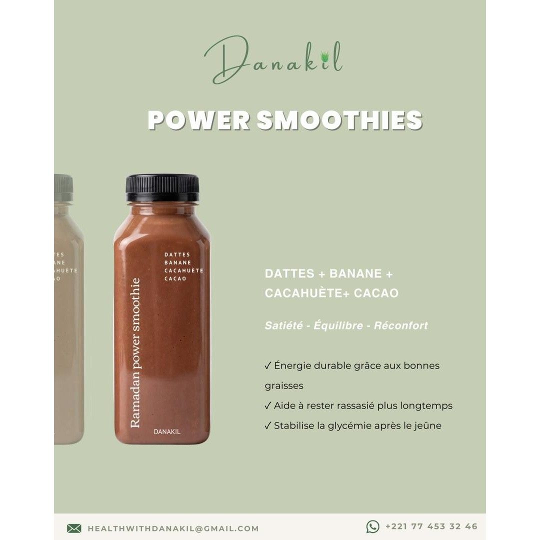 Smoothie naturel 300ml artisanal – POWER, sans sucre, bien-être et énergie