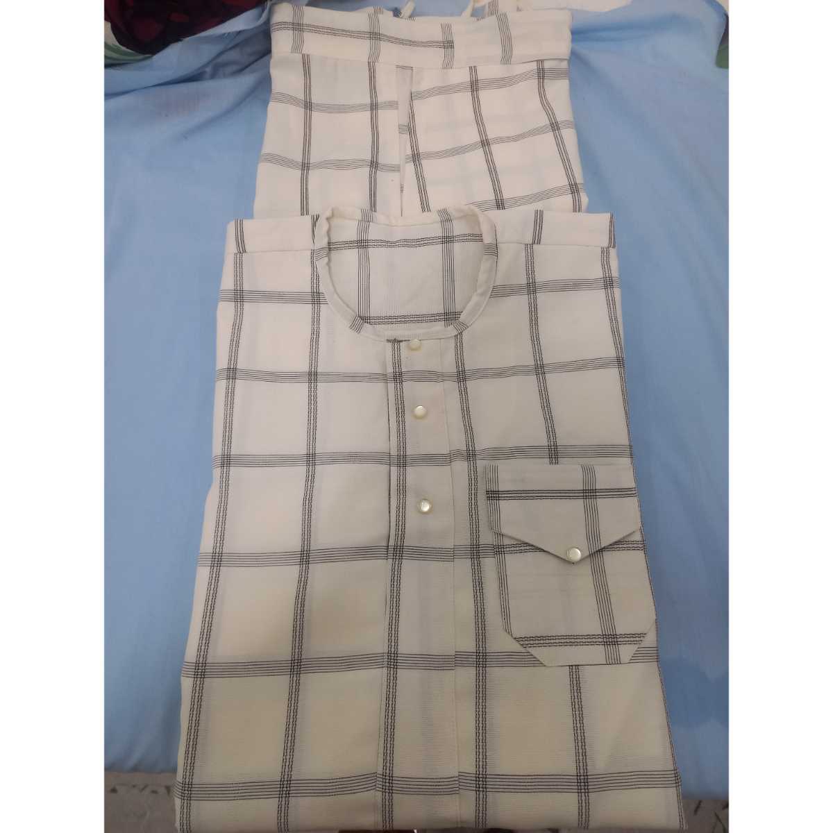 Chemise homme carreaux beige XL, ensemble casual chic coton respirant