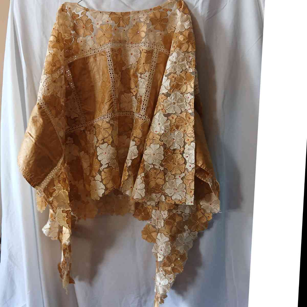 Ensemble geztner marron beige avec dentelle