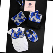 Box naissance bébé wax : coffret cadeau original avec vêtements et accessoires