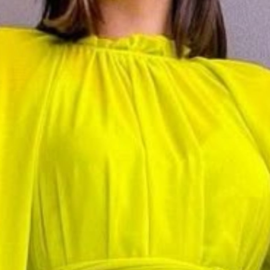 Robe en mousseline verte longue élégante