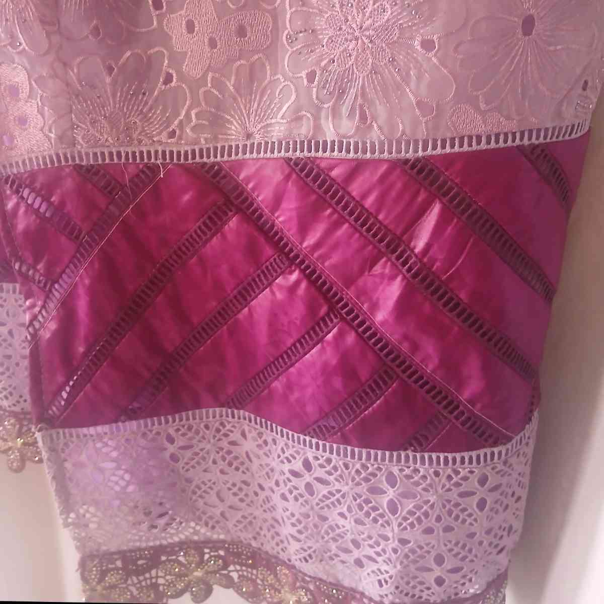Ensemble femme bazin brodé dentelle élégant