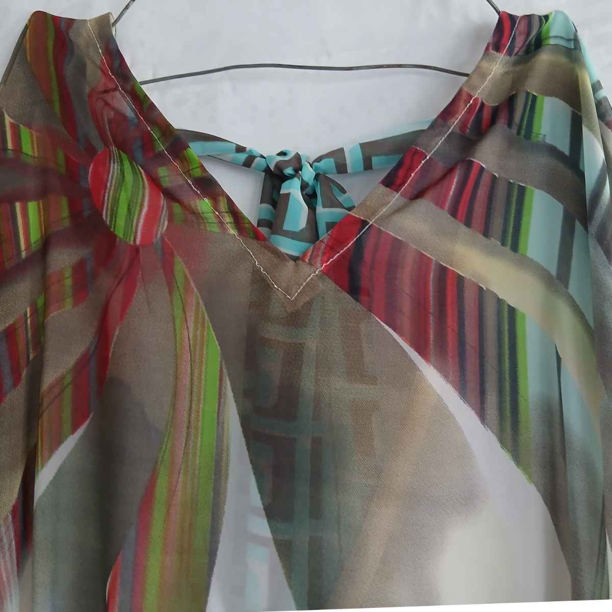 Tunique femme avec poches en chiffon crêpe, ample et chic, multi-tailles