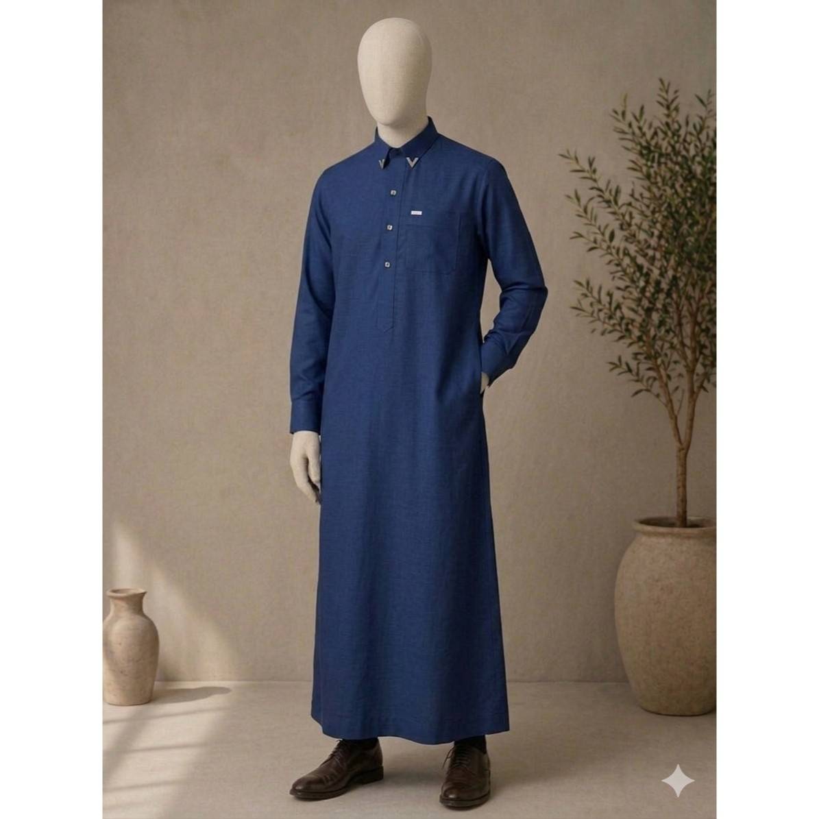 Chemise traditionnelle homme en lin blanc El Hadj élégante et confortable