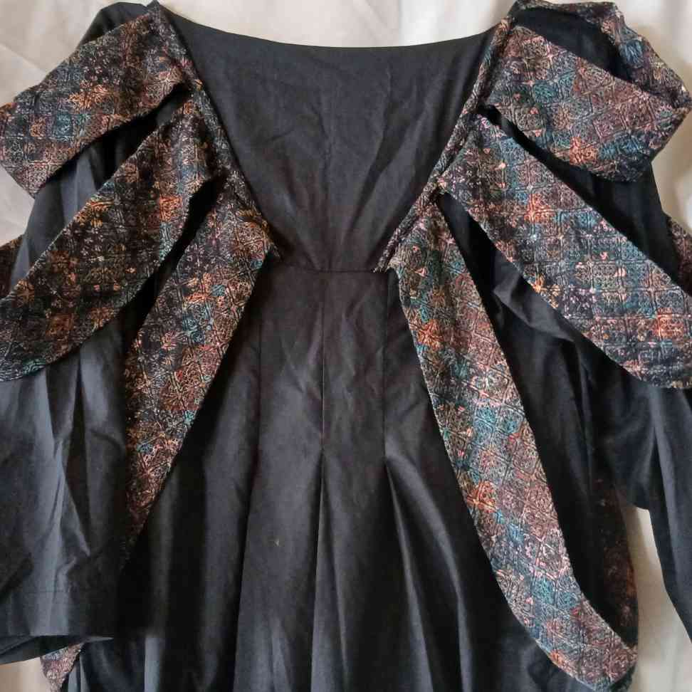 Robe lin femme élégante avec pagne tissé, colorée