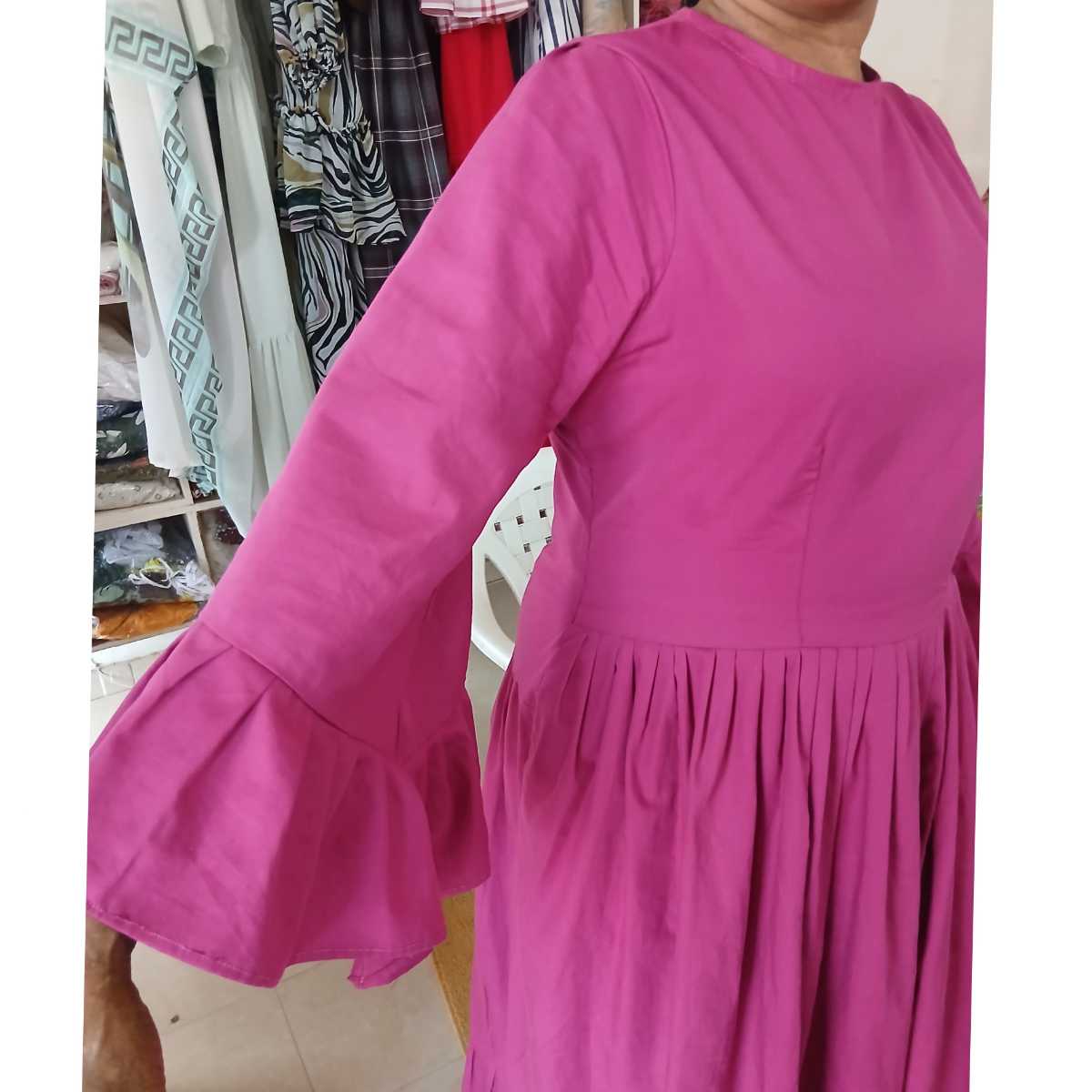Robe Femme Coton Fuchsia - Élégance et Confort