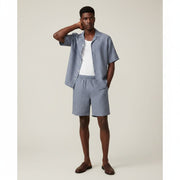 Ensemble chemise et short lin homme bleu, tenue décontractée élégante