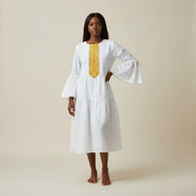 Ensemble femme coton bohème chic, robe élégante été grande taille