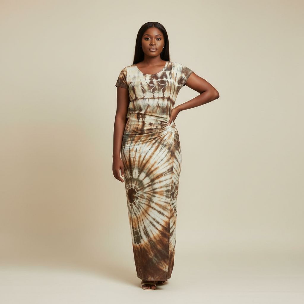 Ensemble femme haut et pagne en coton