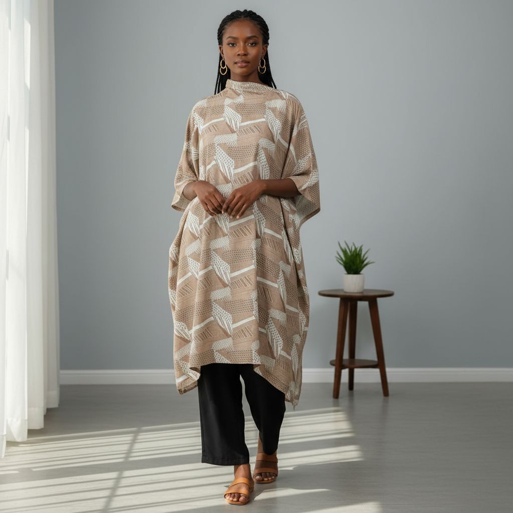 Ensemble femme coton et lin beige marron