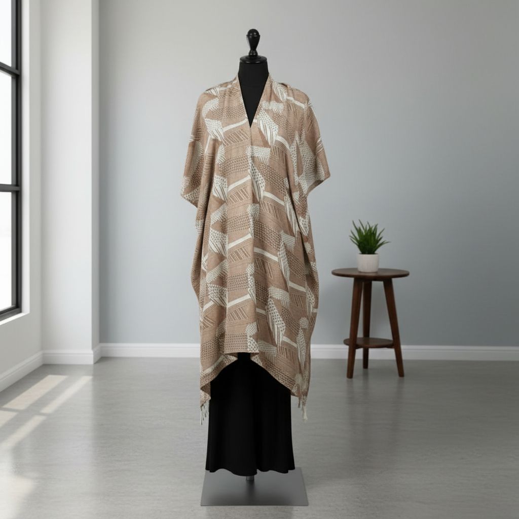 Ensemble femme coton et lin beige marron