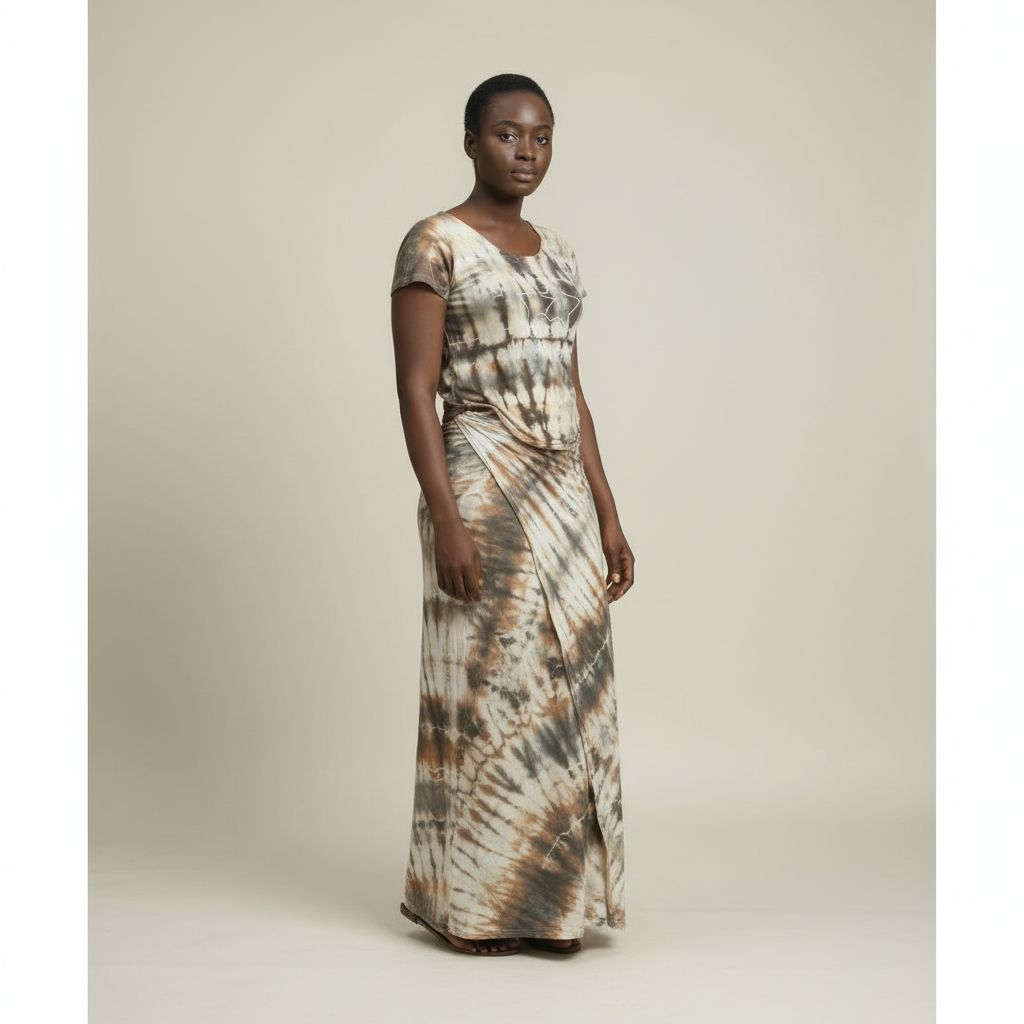 Ensemble femme haut et pagne en coton