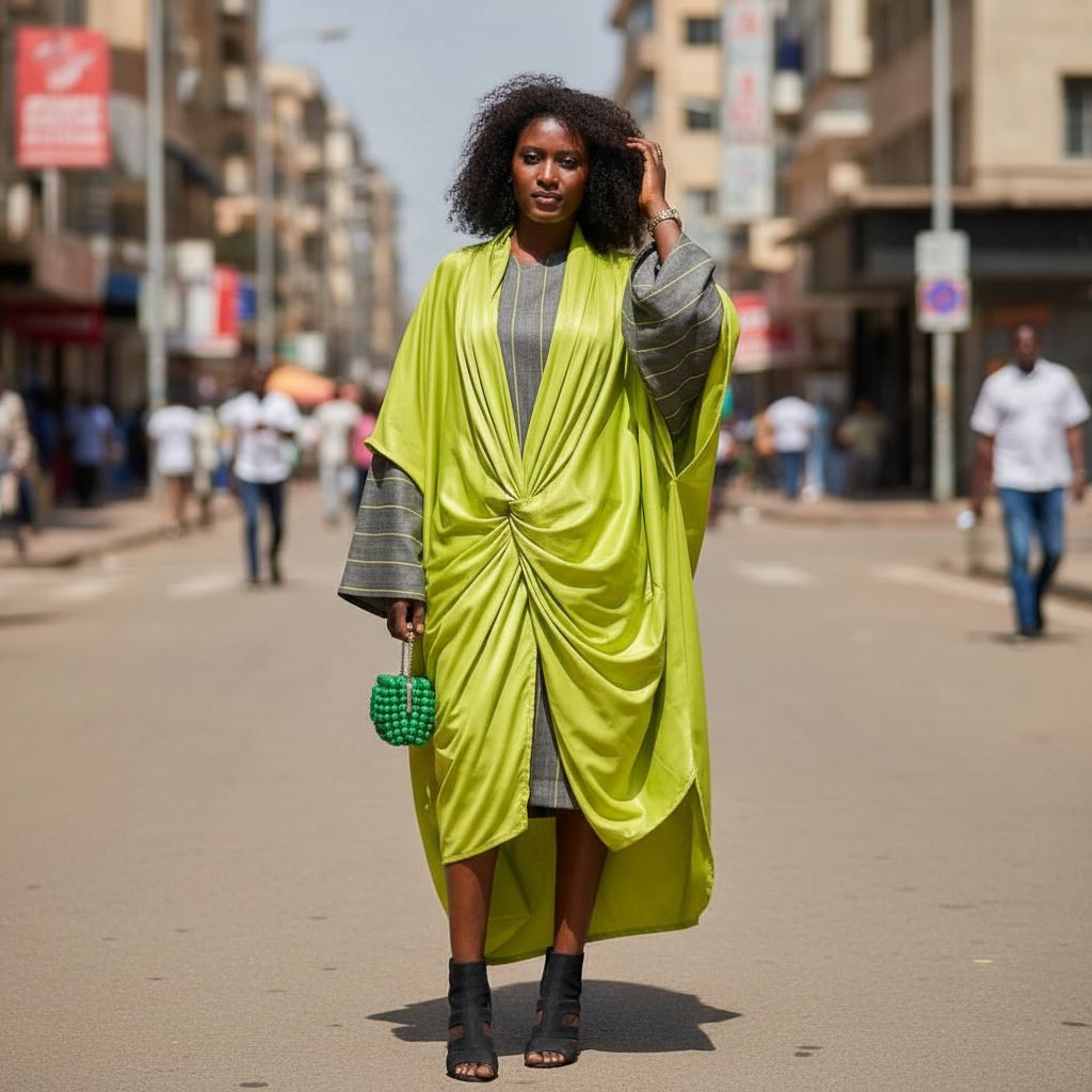 Ensemble femme vert anis drapé taille 40