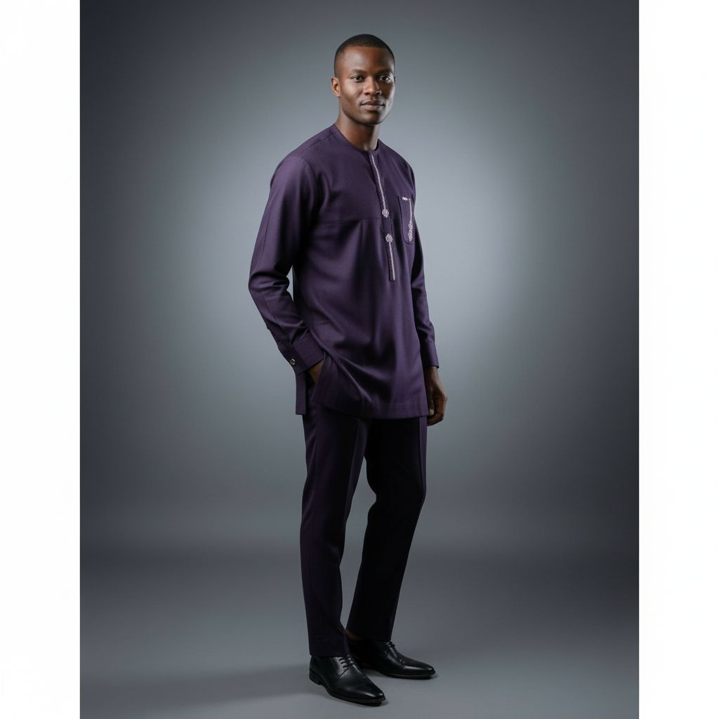 Ensemble homme violet chic et moderne – Costume 2 pièces élégant cérémonie